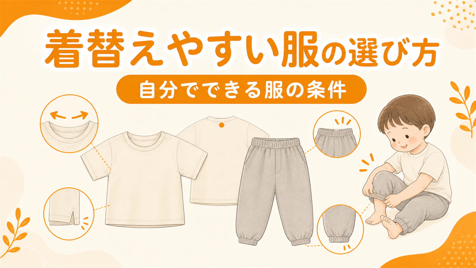 保育園の着替えやすい服の選び方|子どもが自分でできる服の条件
