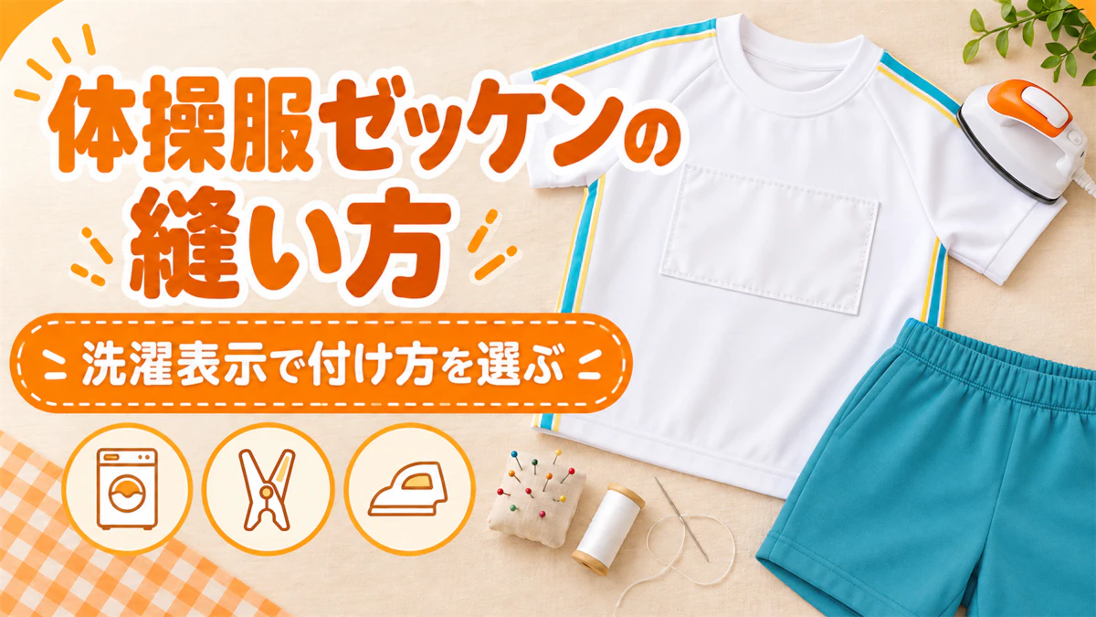 体操服のゼッケンの縫い方・付け方|きれいに縫う手順とアイロン接着の可否