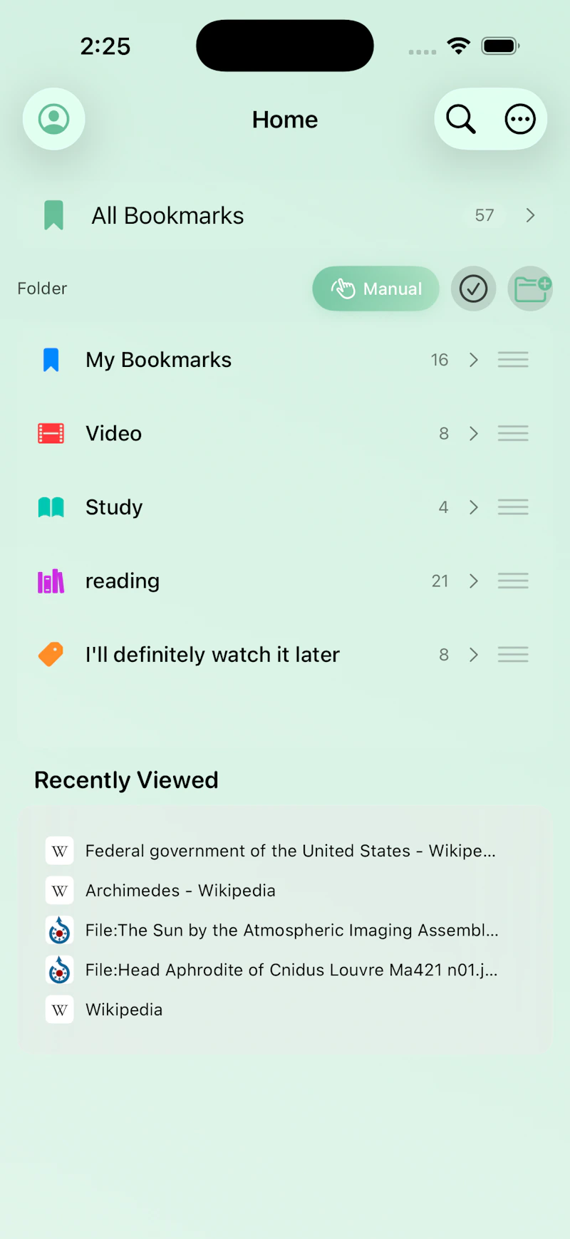 LinkOrganizer Bookmark
organization app - App Screenshot