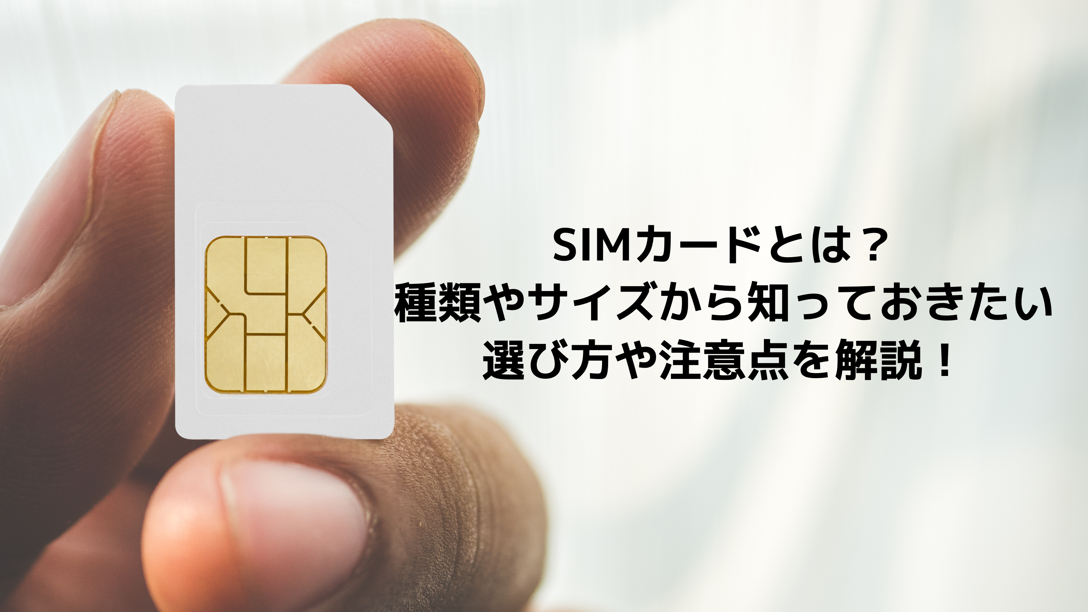 SIMカードとは？基本的な種類やサイズ、仕組み、選び方を解説｜IoTBiz