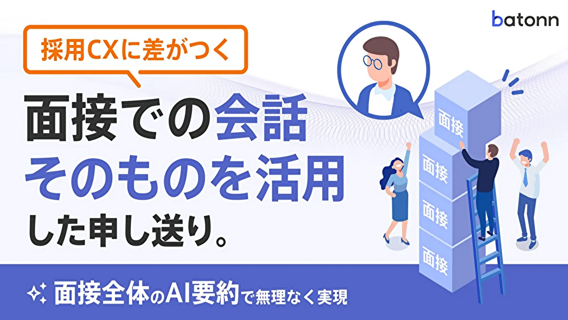 リブセンス】面接最適化クラウド『batonn』採用CX*に差がつく新機能「面接全体のAI要約」提供開始｜IoTBiz｜DXHUB株式会社