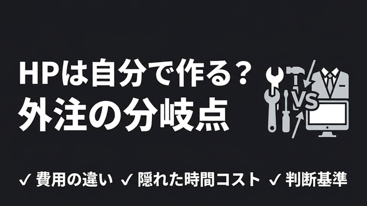 ホームページは自分で作るべき？外注との費用と分岐点