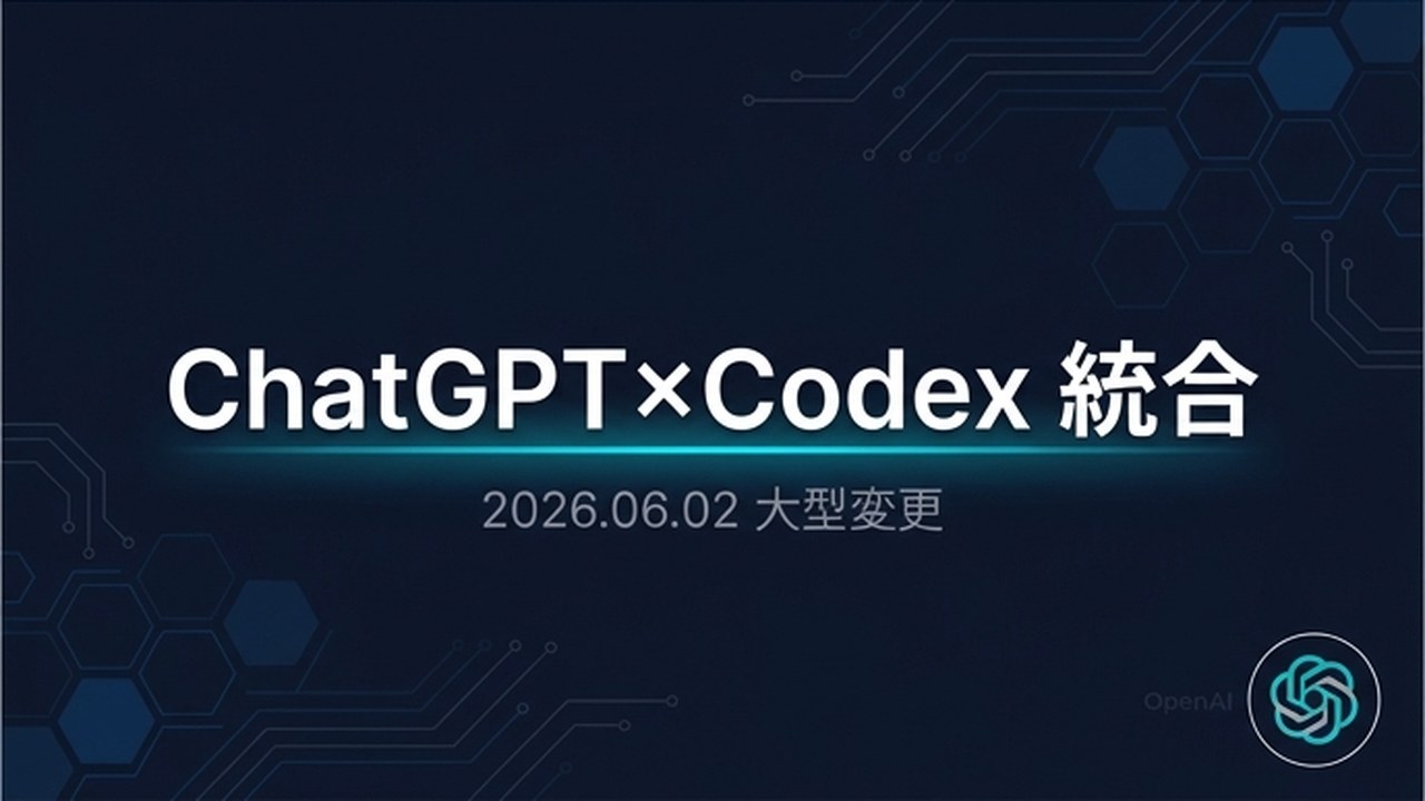 ChatGPT アプリ内 Codex 統合｜6 月 2 日の大型変更