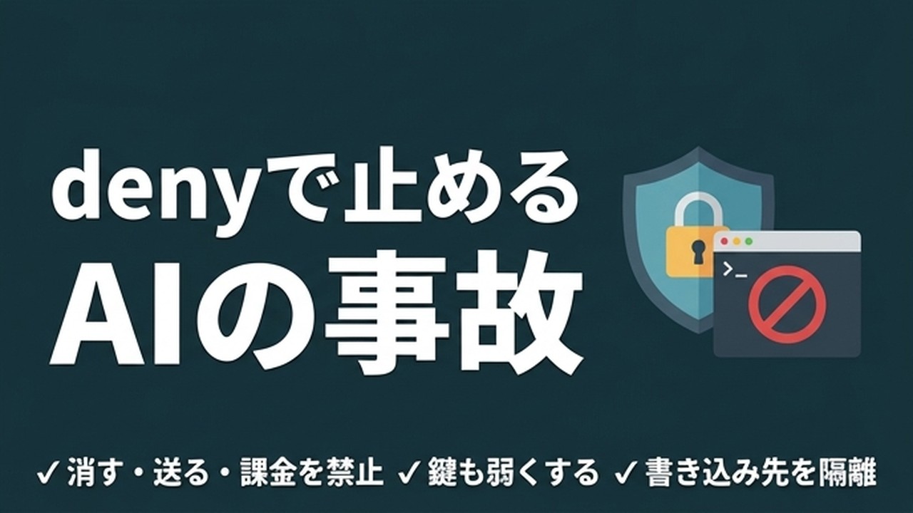 Claude Codeのdeny設定の書き方｜無人運用の事故防止