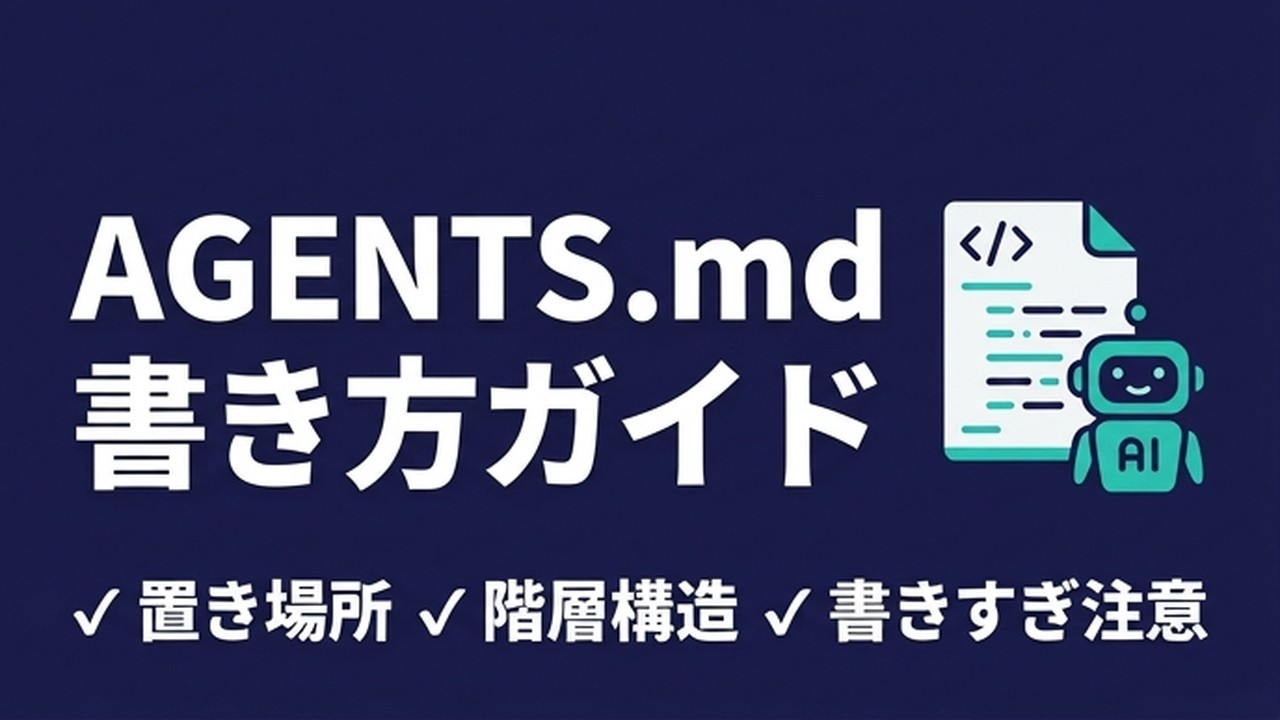 AGENTS.mdの書き方｜Codex設定ファイル実践ガイド