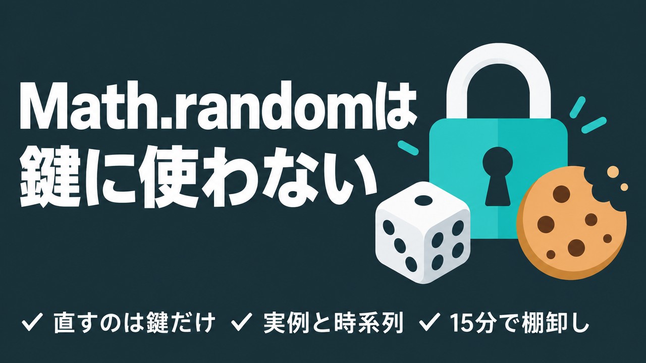 Math.randomは危険｜鍵に使うと破られる実例と直し方