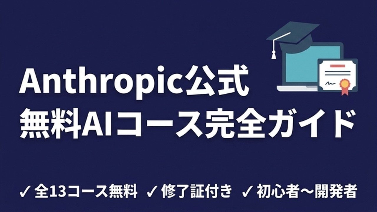 Anthropic Academyとは｜無料AI講座20本超を完全ガイド【2026年7月最新】