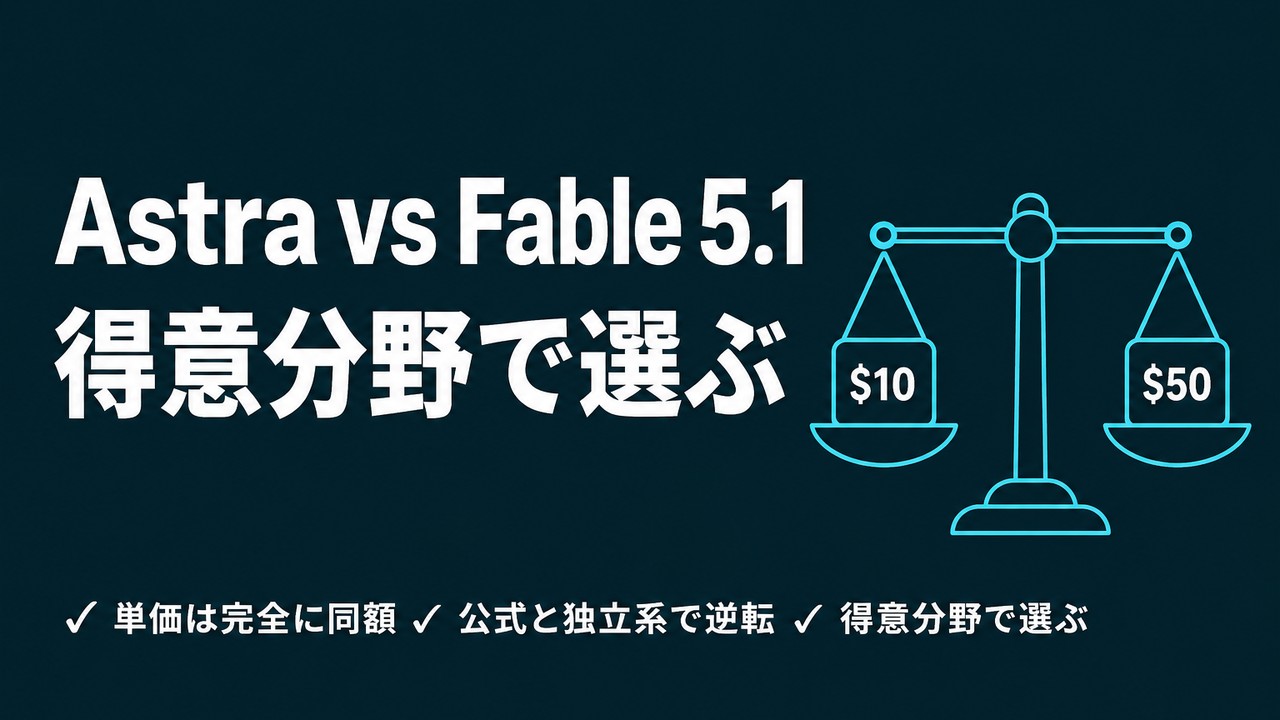 GPT-6 AstraとClaude Fable 5.1｜どちらを使うべきか