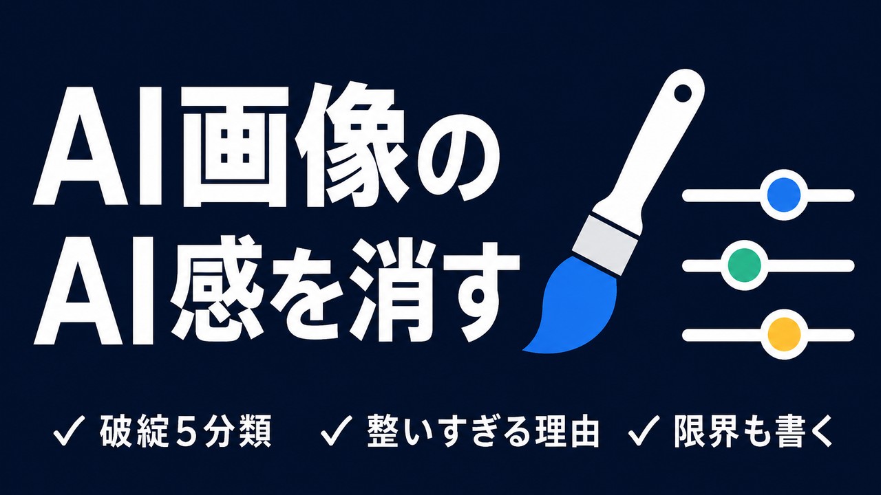 AI画像のAI感をなくす方法｜なぜ整いすぎてしまうのか