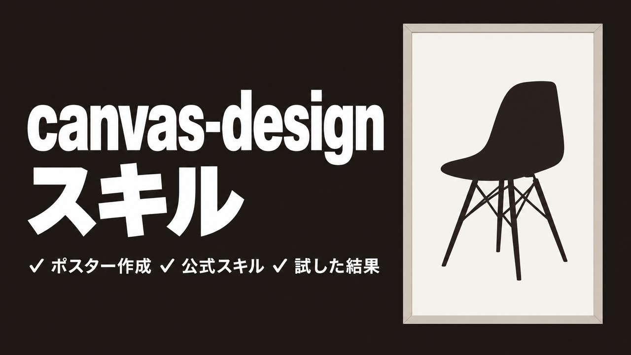 canvas-design Claude skillとは｜ポスターを作る使い方