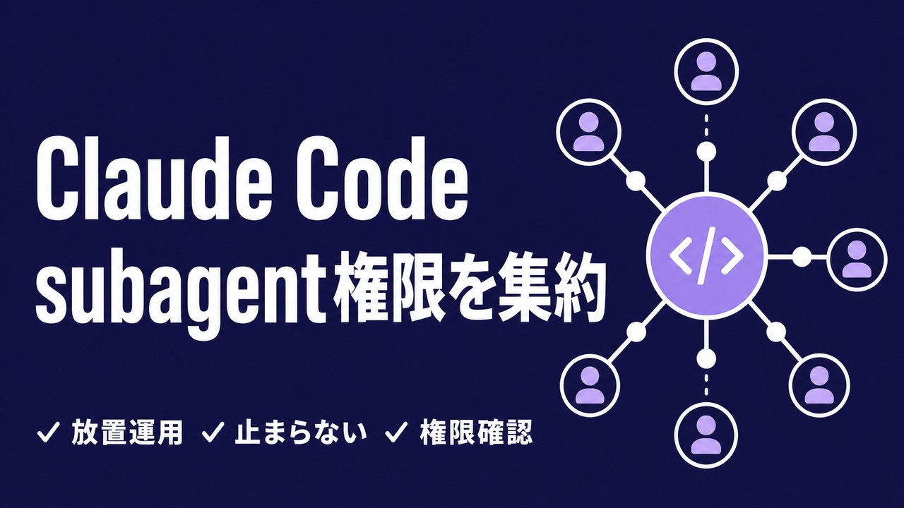 Claude Codeのバックグラウンドsubagent、権限確認が本体に集約｜放置運用が安全に