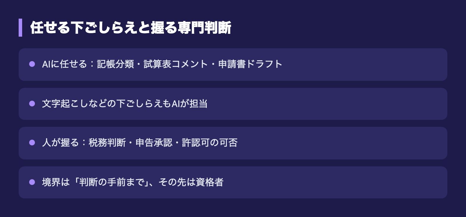 任せる下ごしらえと握る専門判断