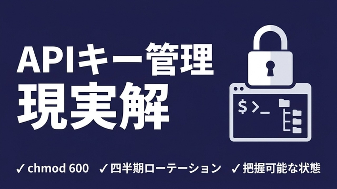 Claude Code/MCPのAPIキー管理｜実務の現実解
