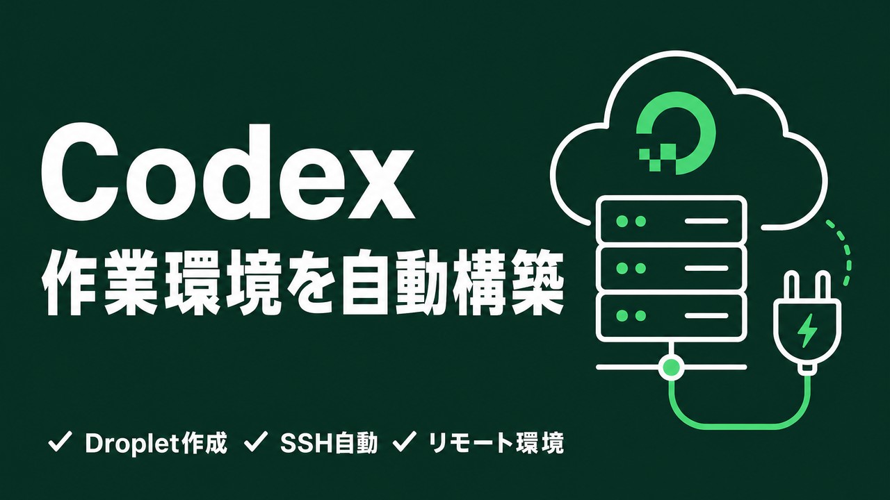 Codexの新プラグインで作業環境を自動構築｜DigitalOcean Droplet Workspace