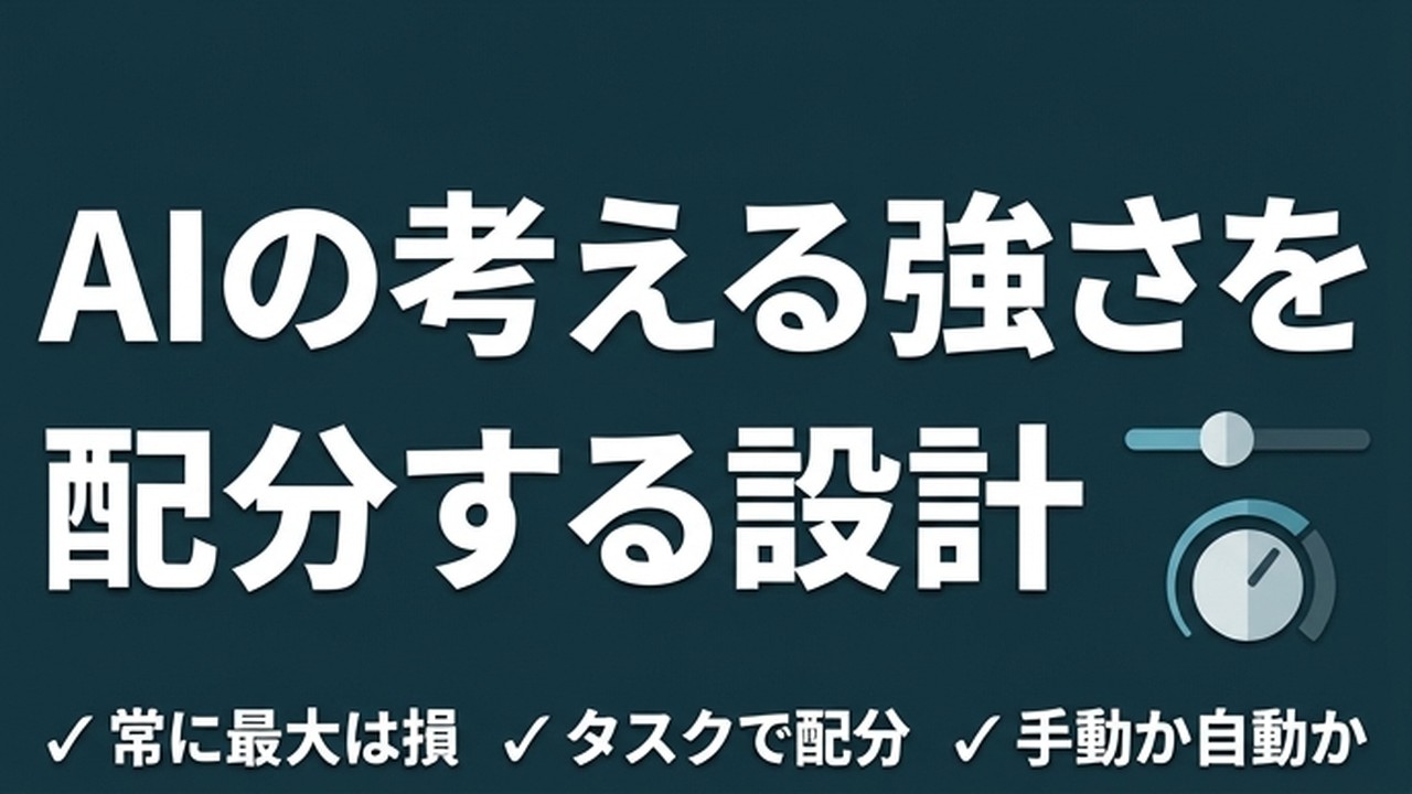 AIの"考える強さ"を配分する設計｜GPT-5.6スライダー