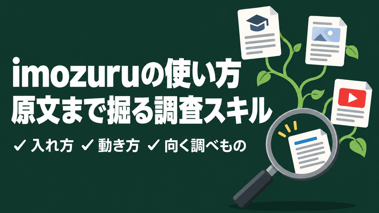imozuruの使い方｜Claude Codeの文献調査スキル
