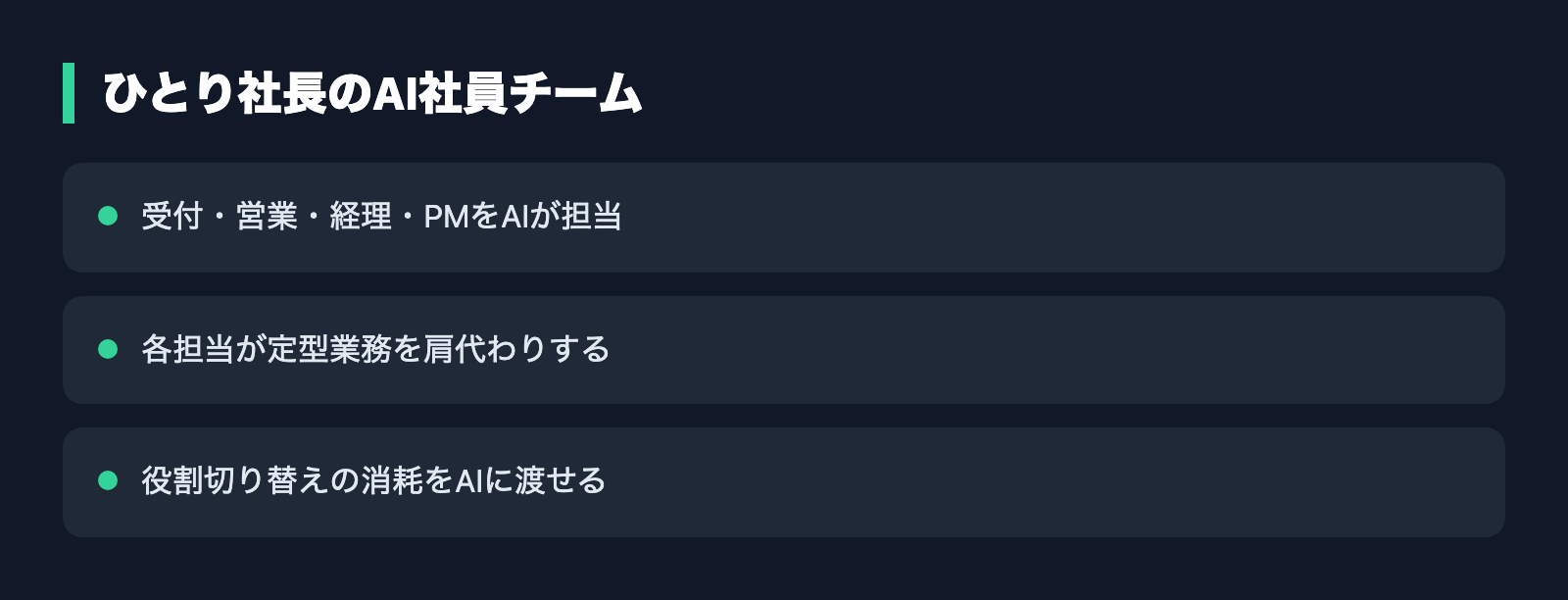 ひとり社長のAI社員チーム