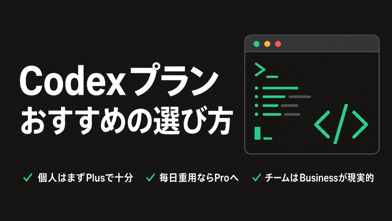 Codexプランのおすすめ｜個人・法人別の選び方 | Codex for Business