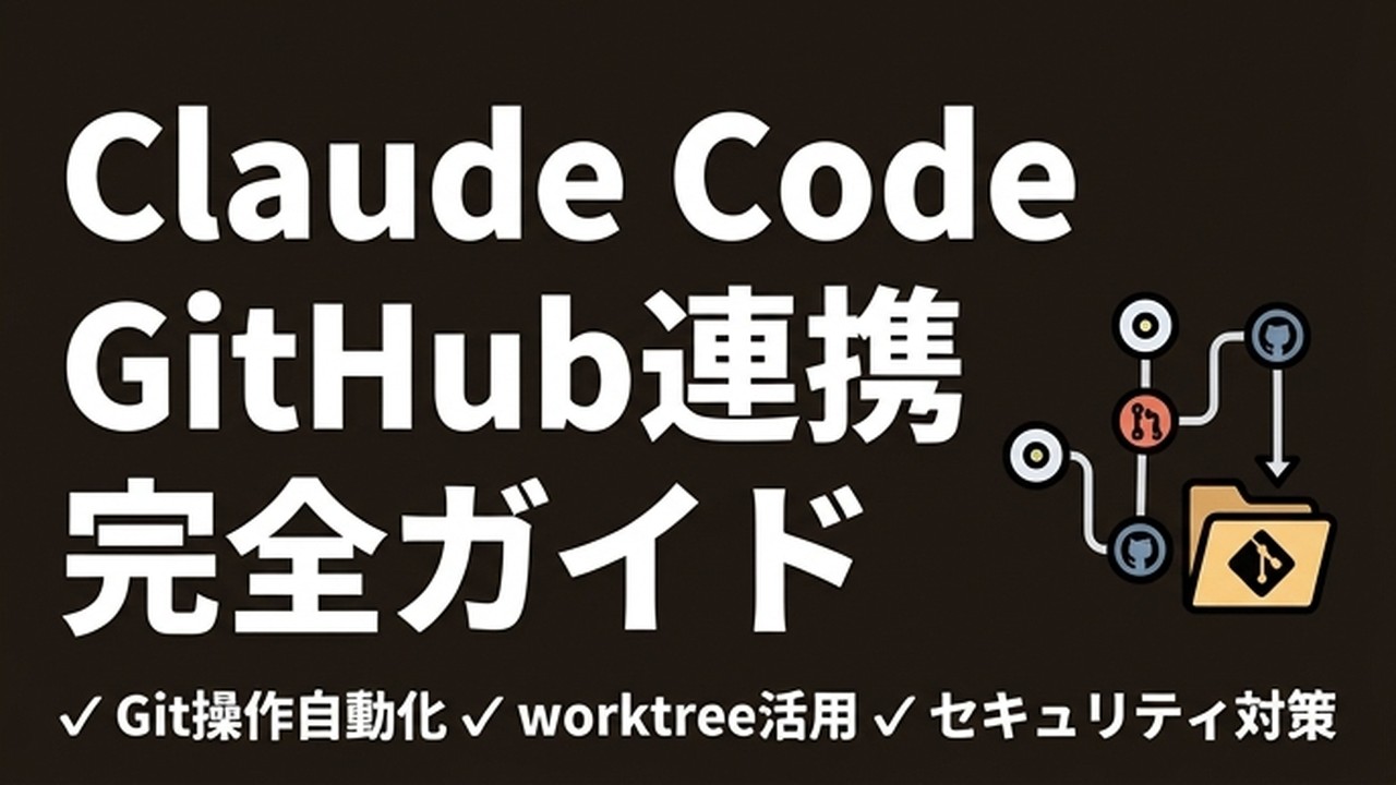 Claude Code GitHub連携の設定方法｜Git操作・worktree・CI/CDを実例で解説【2026年版】