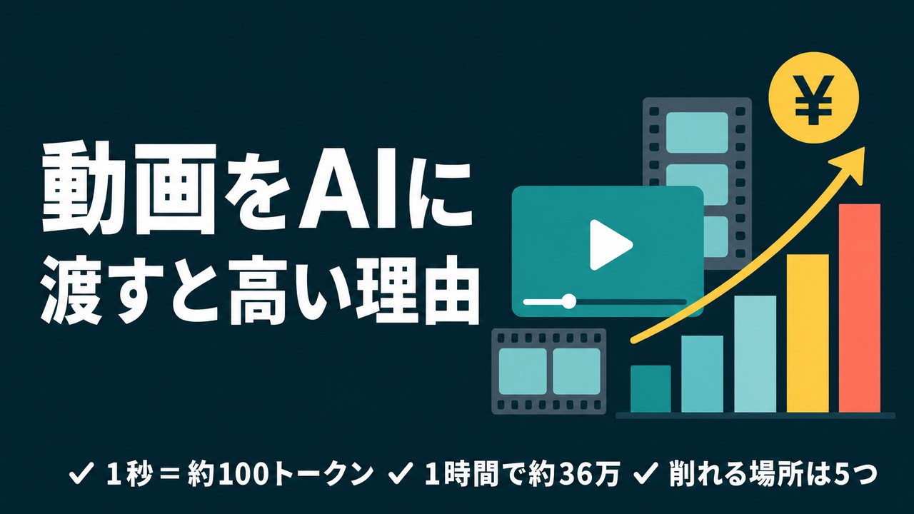 Gemini動画解析のコストを下げる5か所｜エージェント型
