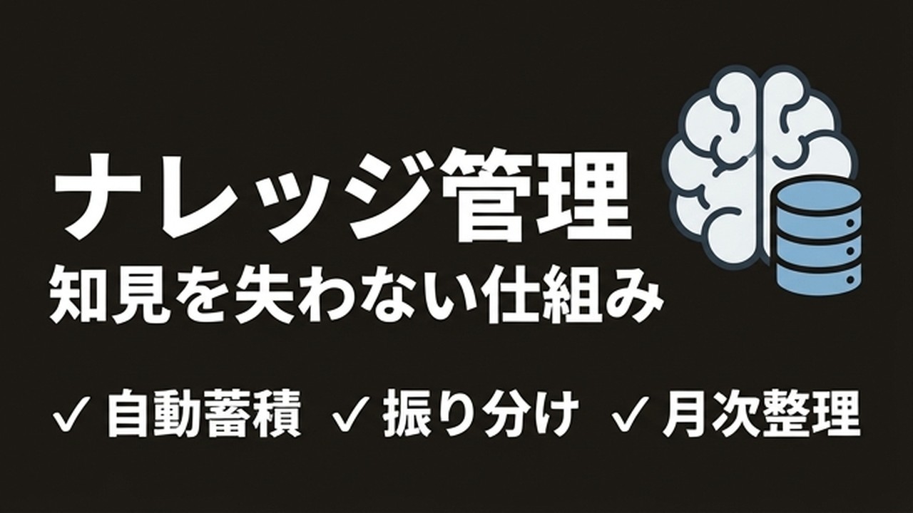 Claude Codeナレッジ管理｜セッション間で知見を失わない仕組み