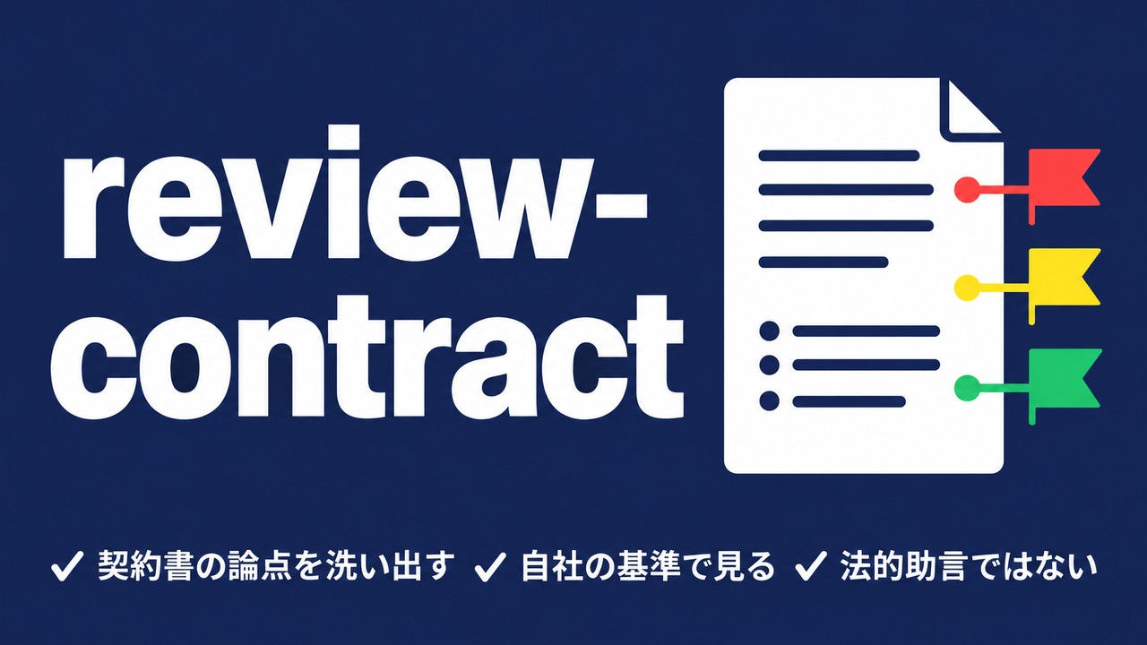 review-contract｜契約書の論点を洗い出すスキル