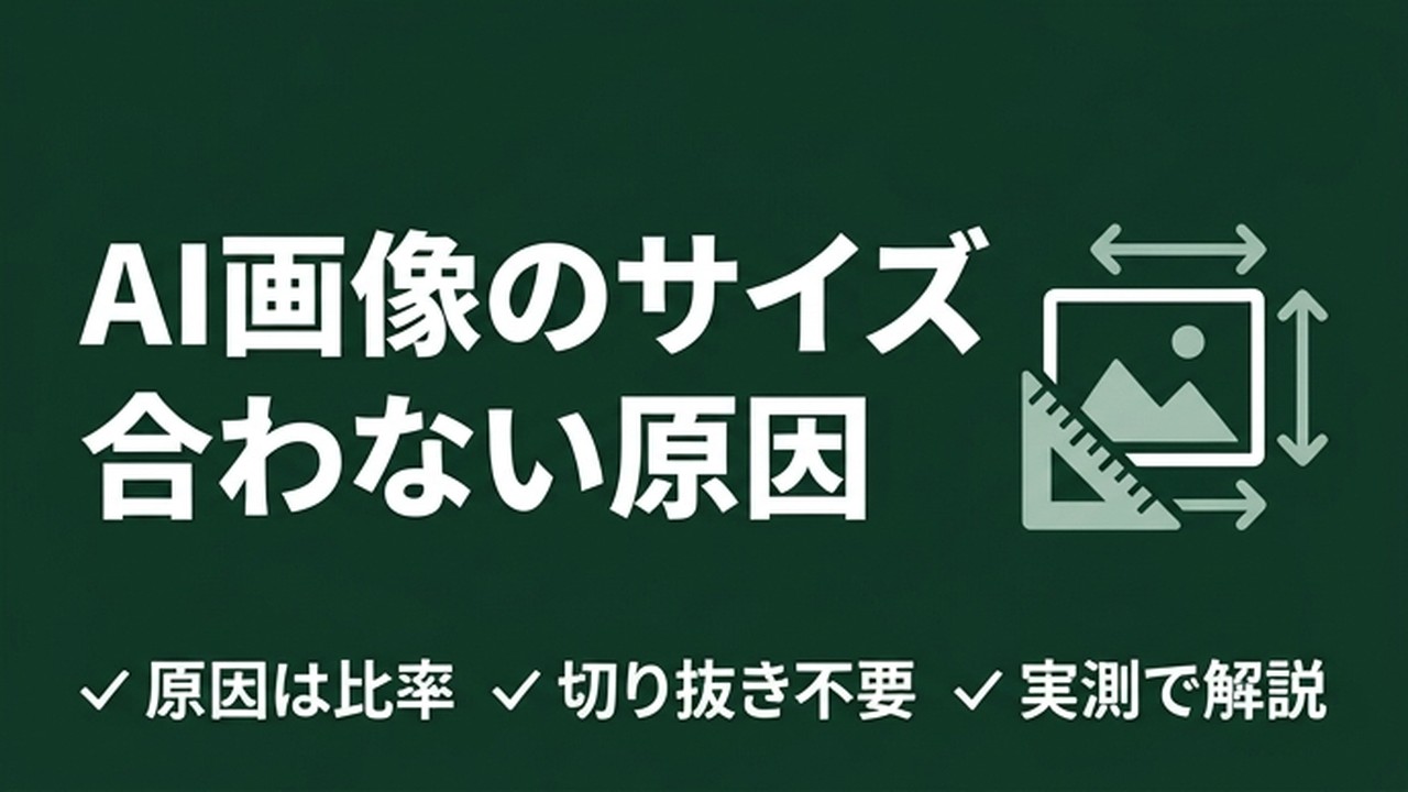 AI画像のサイズが指定通りにならない原因と直し方