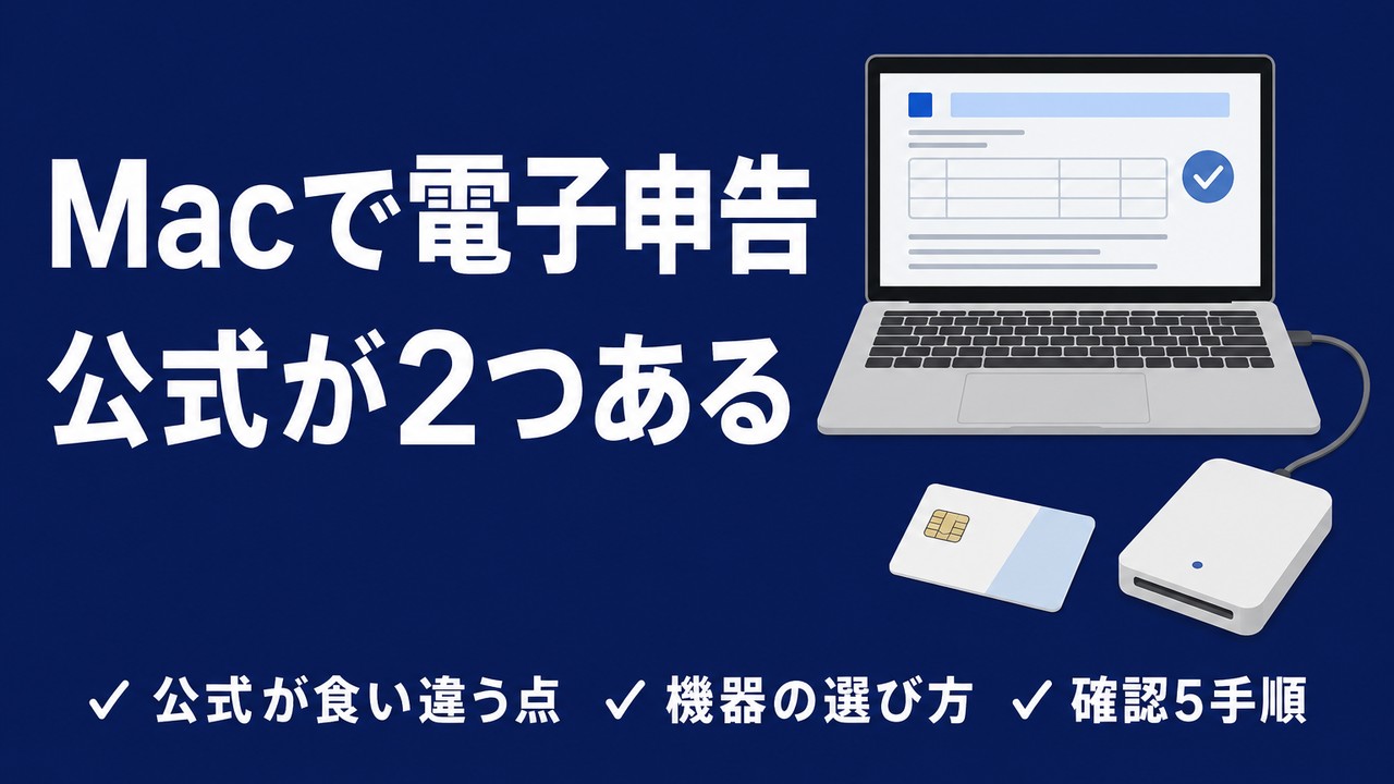 Macで電子申告する準備｜eLTAXとカードリーダーの落とし穴