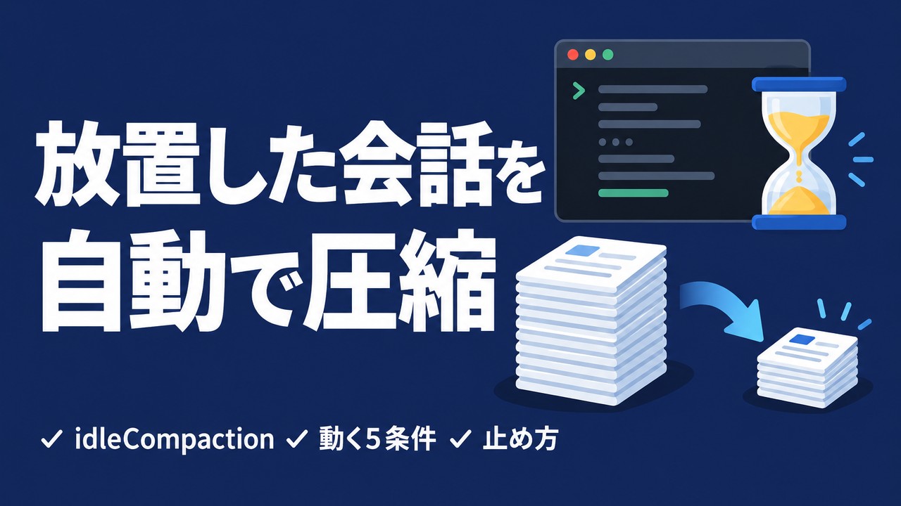 Claude Code idleCompactionとは｜止め方