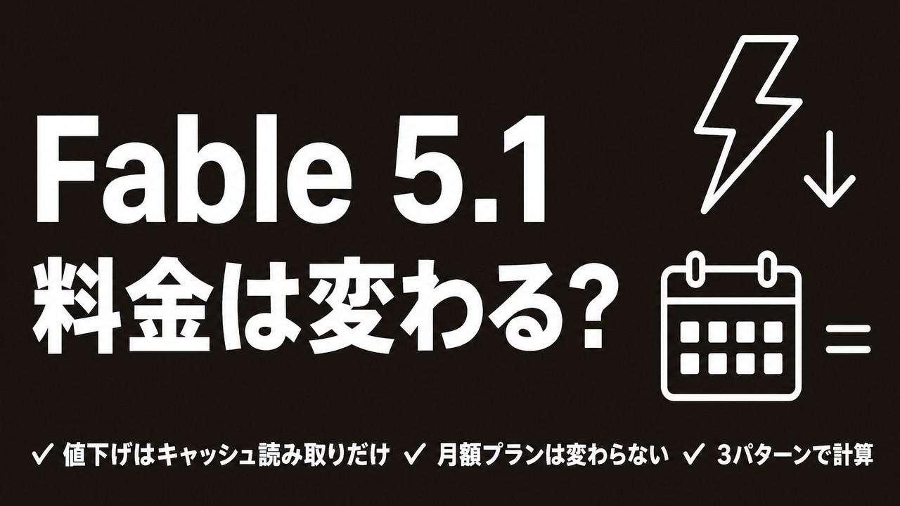 Claude Fable 5.1の料金｜月いくらかかるのか