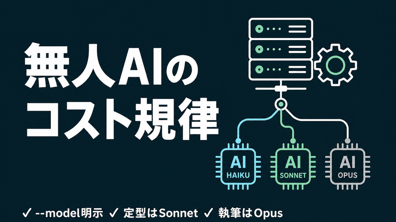 AIを無人で回すコスト規律｜claude -pの--model明示
