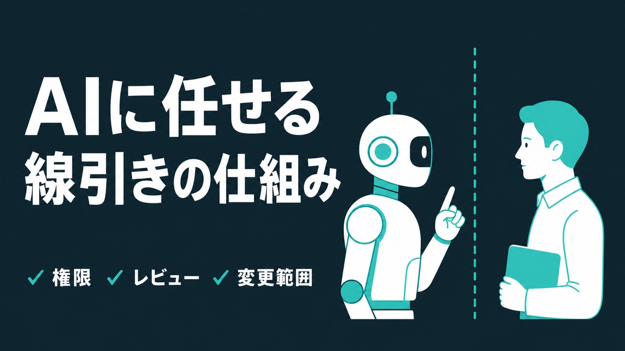 AIにどこまで任せるか|「直す」と「決める」の線引きを仕組みにする