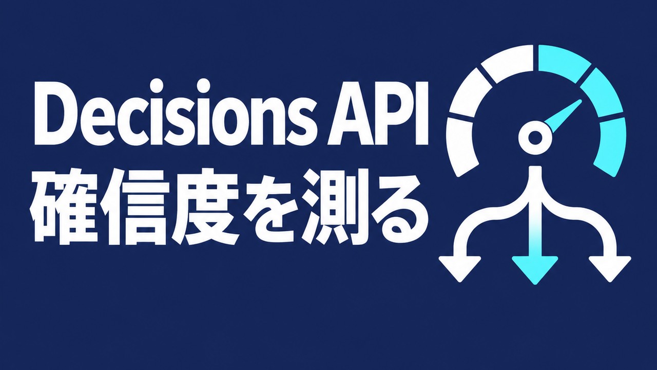 Decisions APIとは｜確信度を自分で測る手順