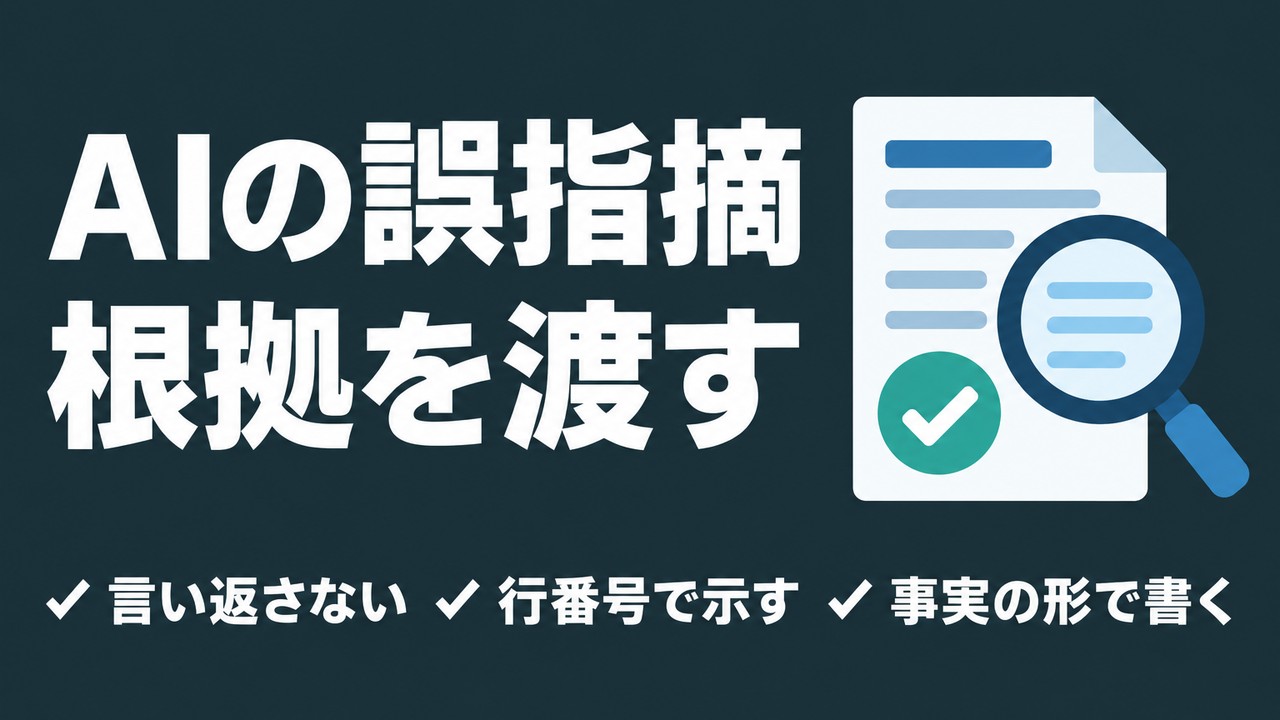 AIレビューの誤指摘への対処｜言い返さず根拠の在処を渡す
