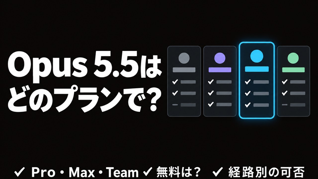 Claude Opus 5.5はどのプランで使えるのか｜無料では使えるか
