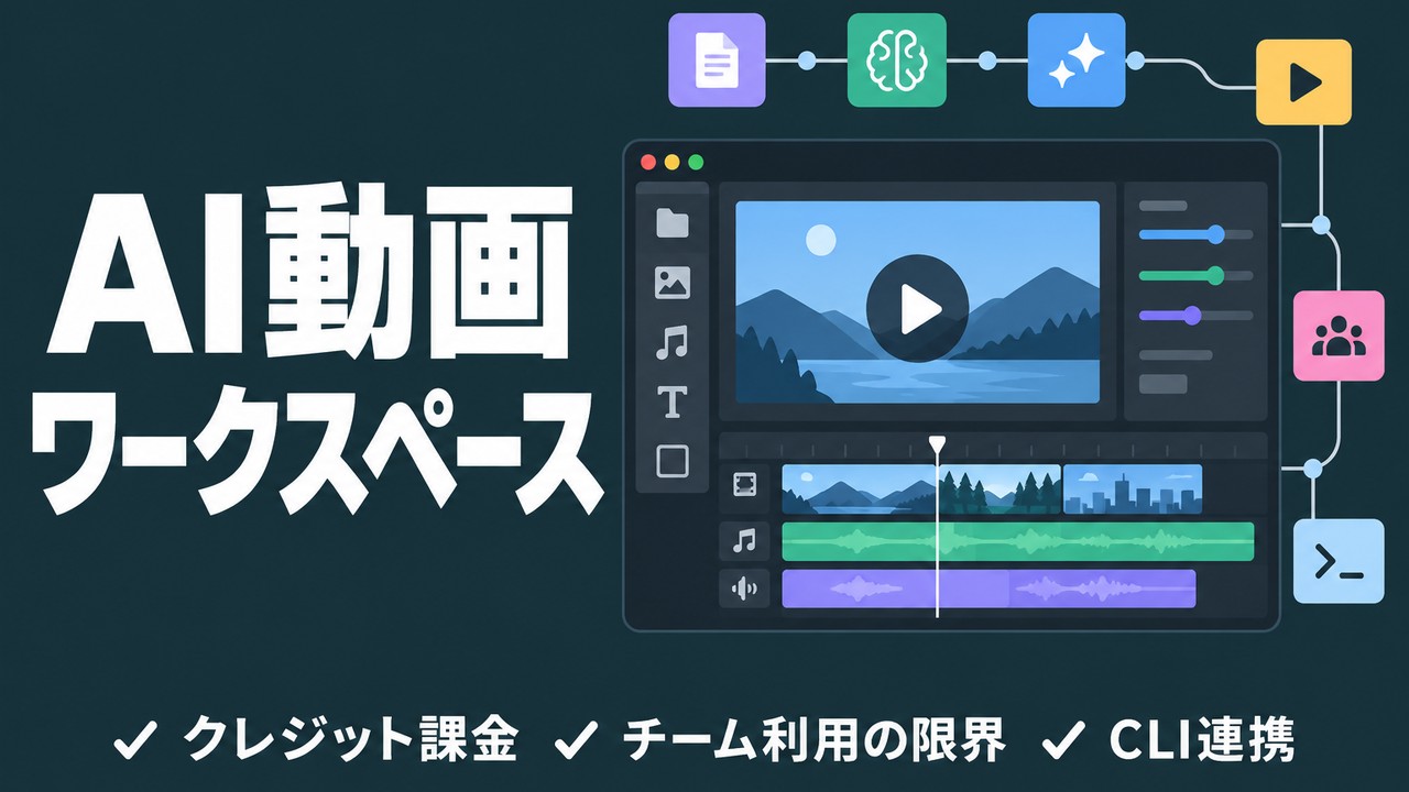 AI動画ワークスペースとは｜費用の決まり方とチーム利用の限界