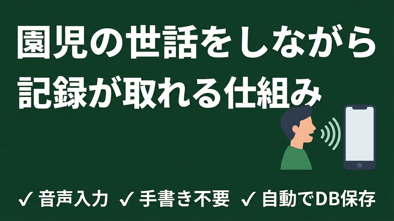 園児の世話をしながら記録が取れる。幼稚園の業務メモを音声入力に変えた話