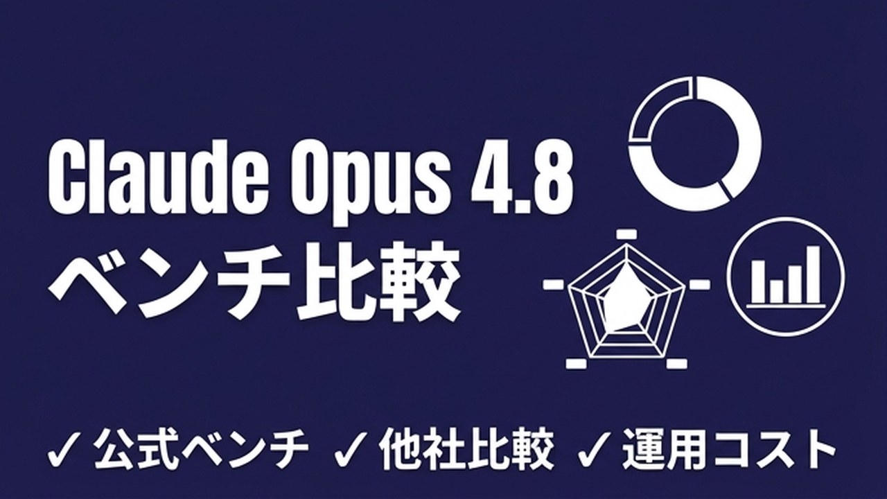 Claude Opus 4.8 ベンチマーク比較と実運用コスト
