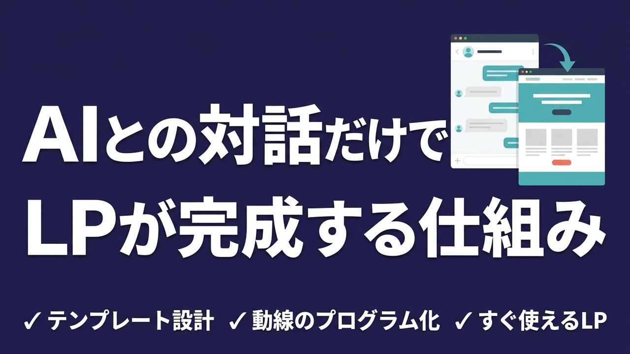 AIとの対話だけでLPが完成する。その仕組みをどう作ったか