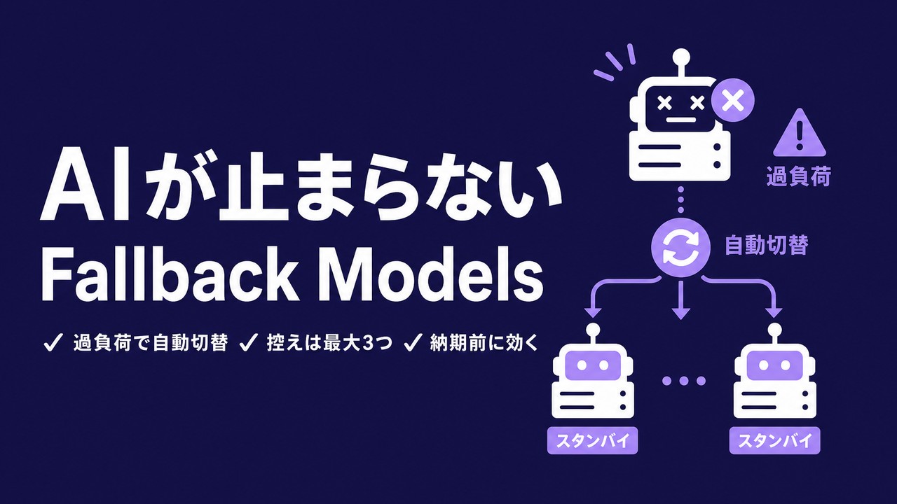 Fallback Modelsで止まらないClaude Code