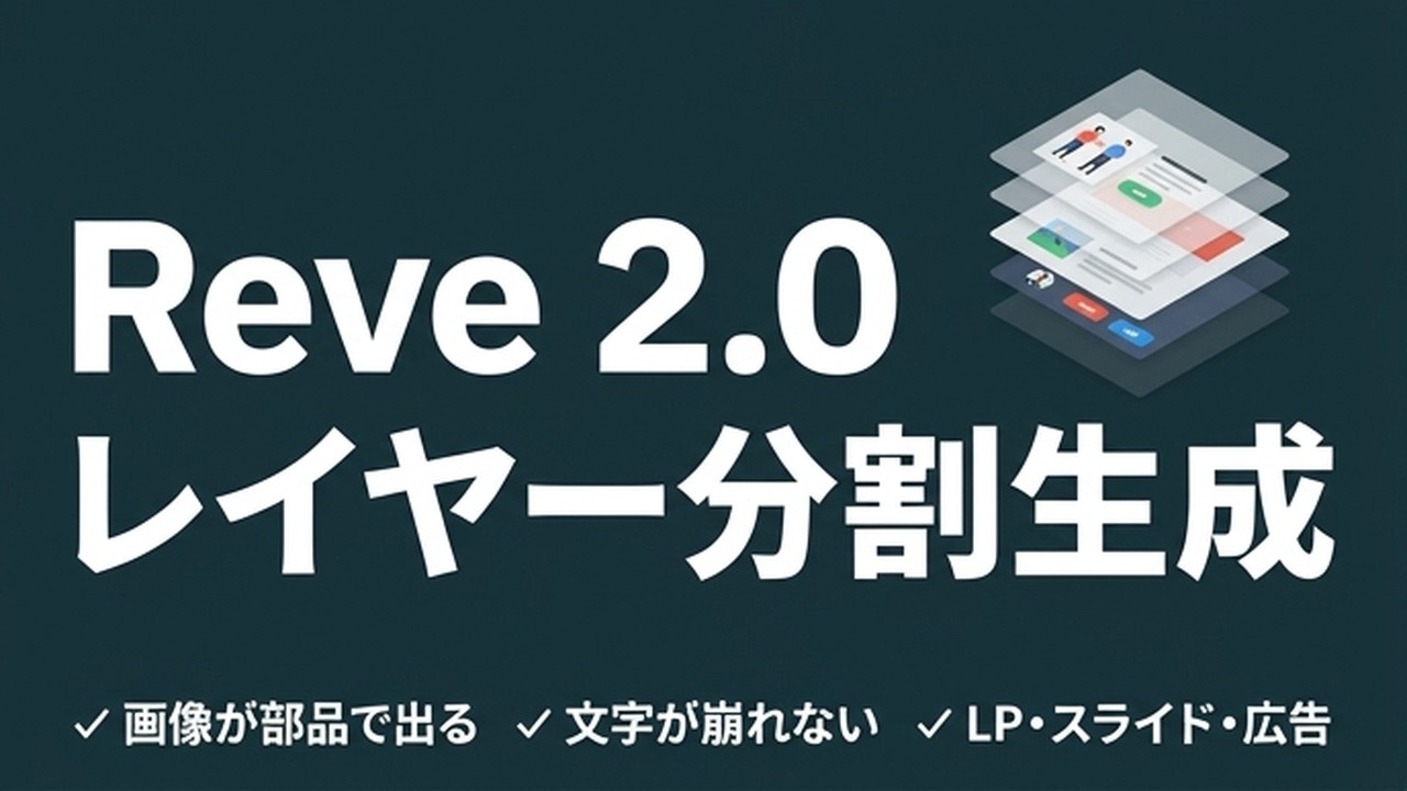 Reve 2.0とは｜画像が"レイヤー分割"で生成される