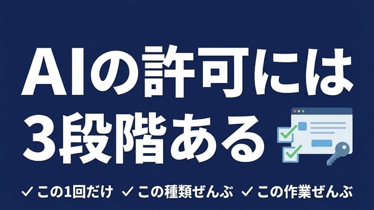 Claude Codeの許可ダイアログ｜権限の範囲を読む