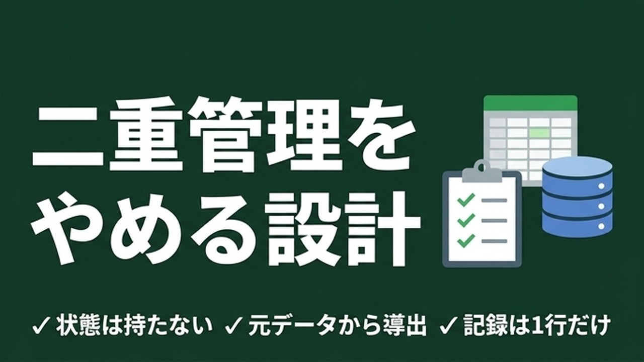 タスク管理が続かない本当の理由｜二重管理をやめる設計
