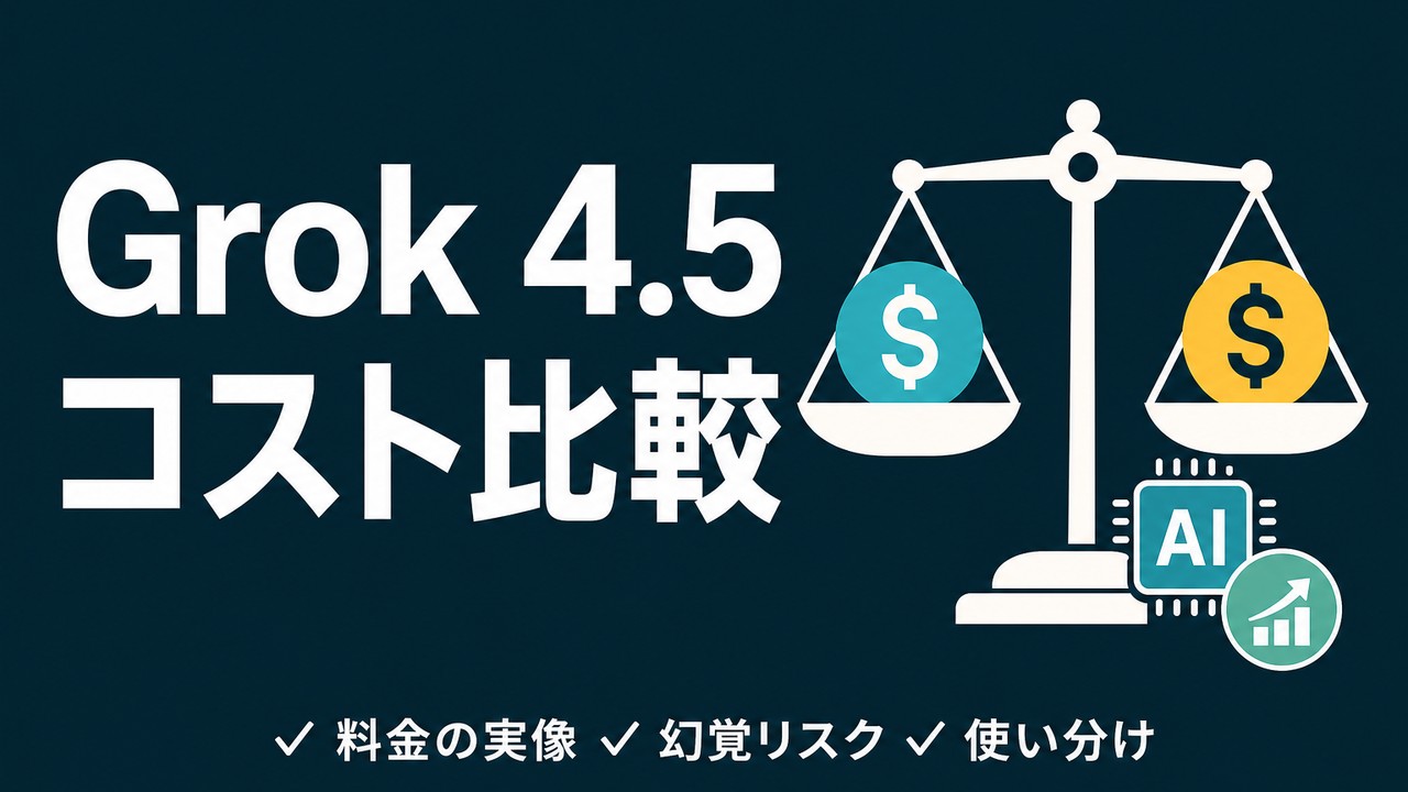 Grok 4.5とは｜Opus 4.8とのコスト比較と使い分け