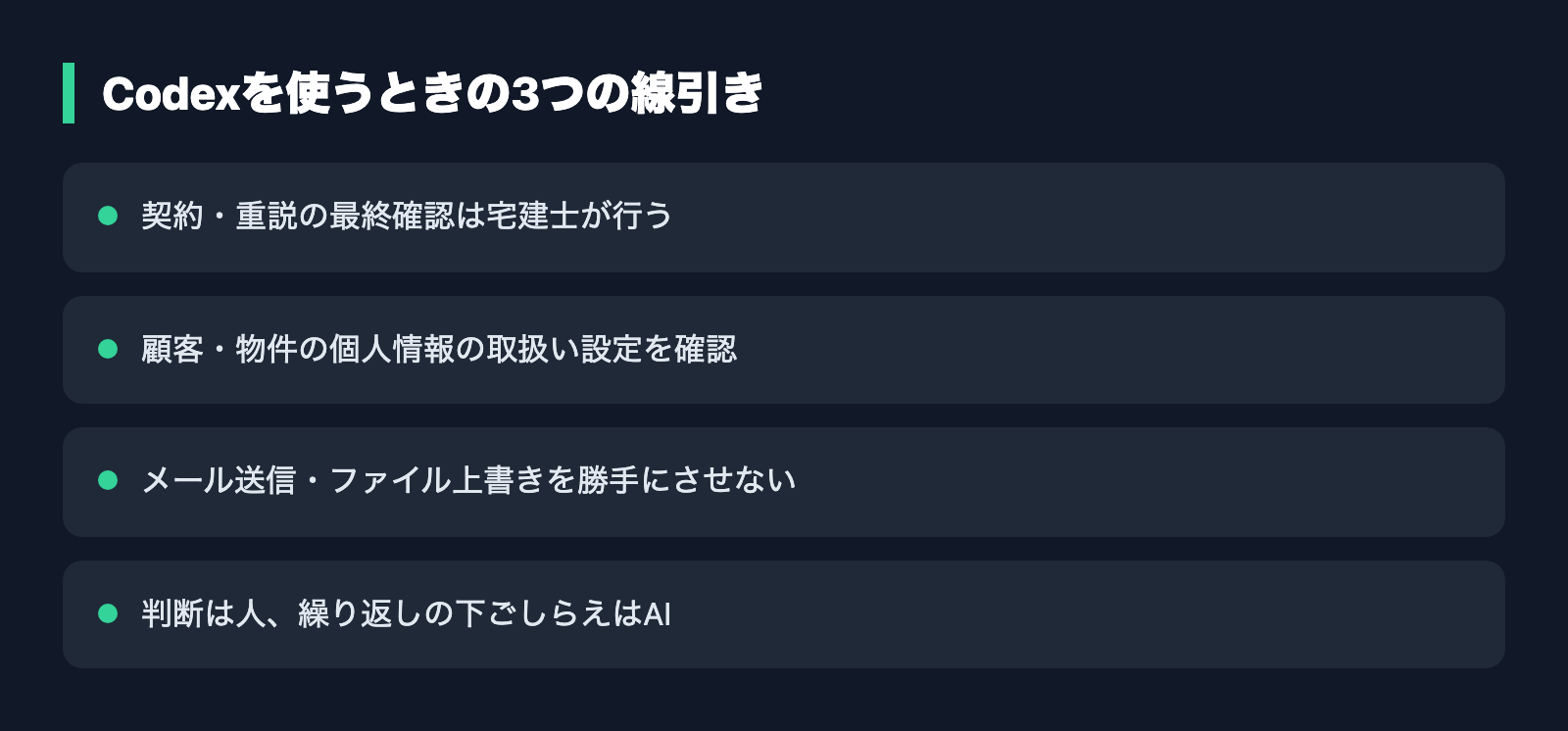 Codexを使うときの3つの線引き