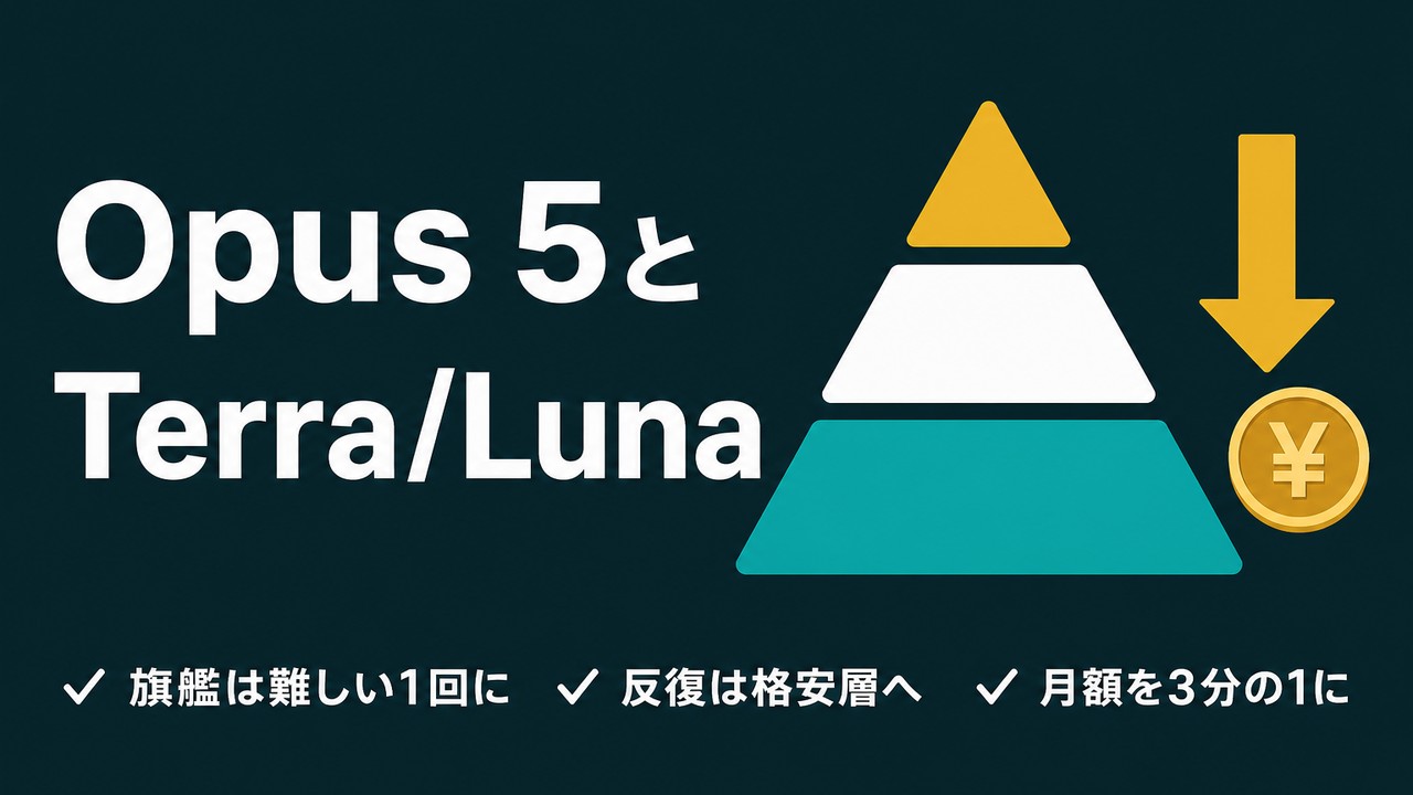Opus 5とGPT-5.6 Terra/Luna｜コスト設計 | Claude Code for Business