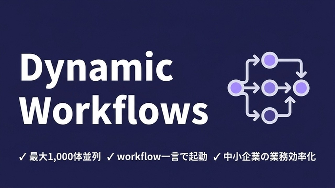 Claude Code Dynamic Workflowsとは｜並列処理の新機能