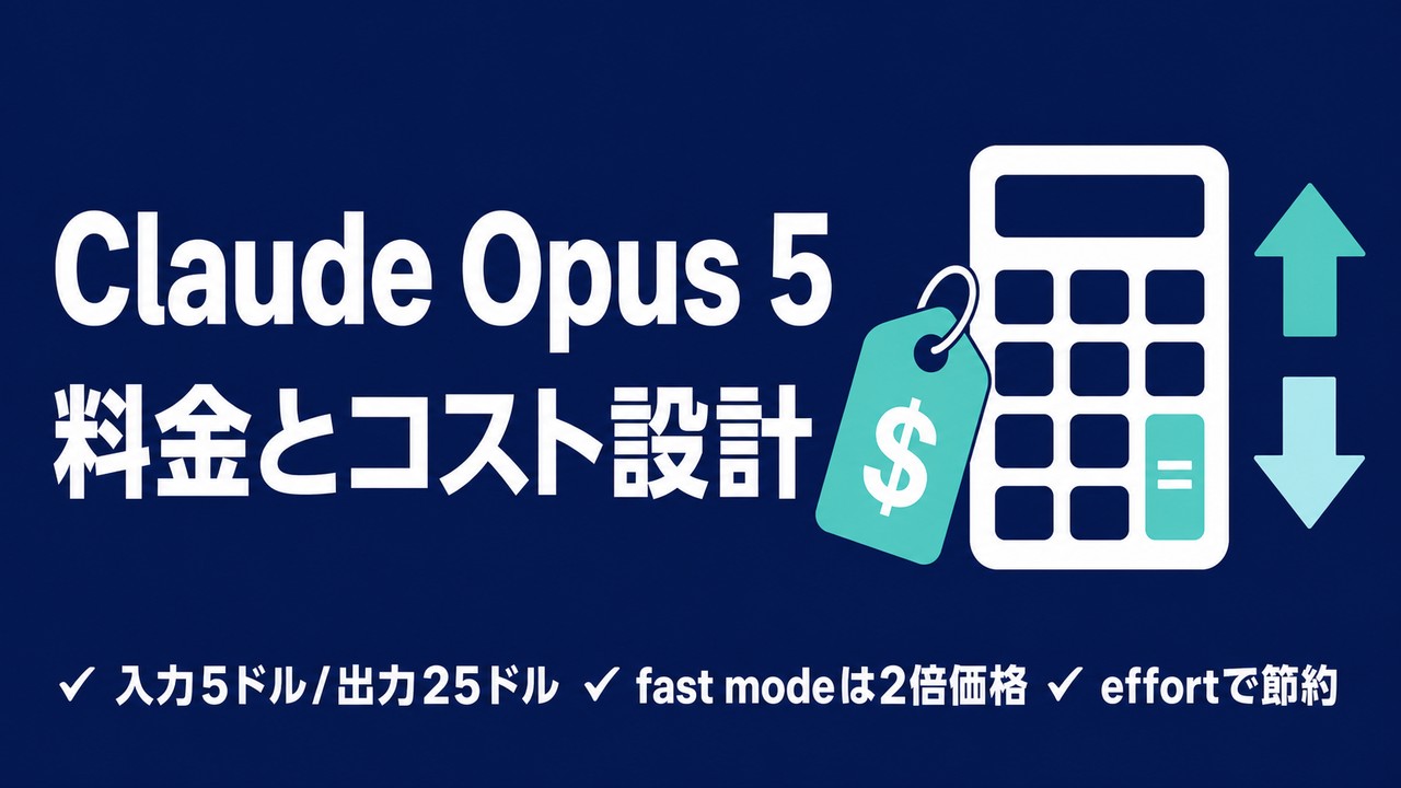 Claude Opus 5の料金と実運用コスト設計