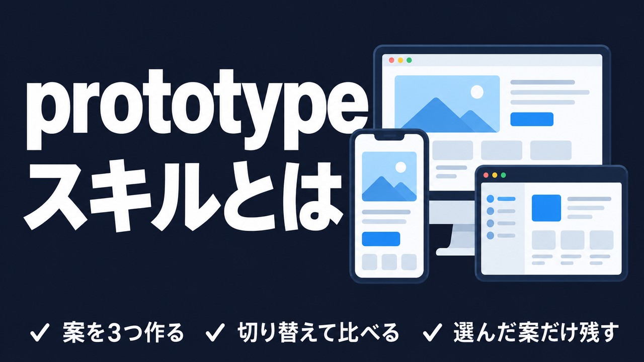 prototypeとは｜Emil Kowalski skillsで案を3つ比べる