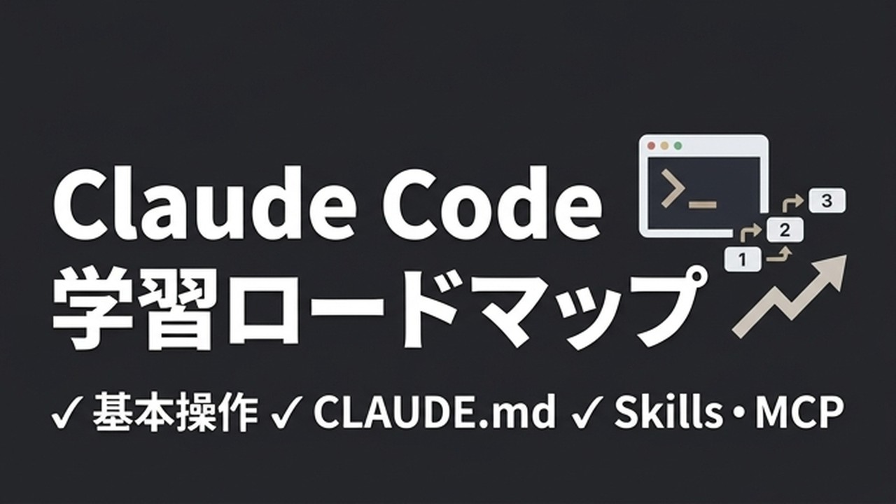 Claude Code学習ロードマップ｜初心者から実務活用までの最短ルート